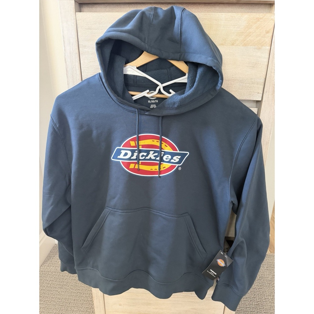 New Dickies Graphic Fleece Hoodie Classic style XL navy workwear vintage logo